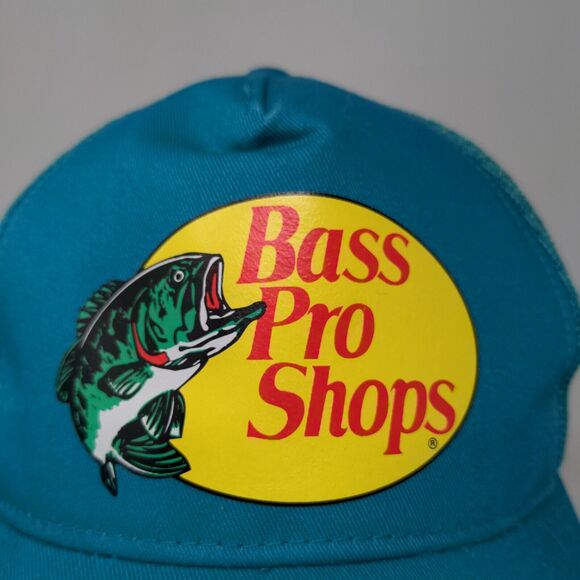Bass Pro Shops Men's Snapback Hat Gone Fishing Trucker Cap Blue OSFM - Picture 4 of 12